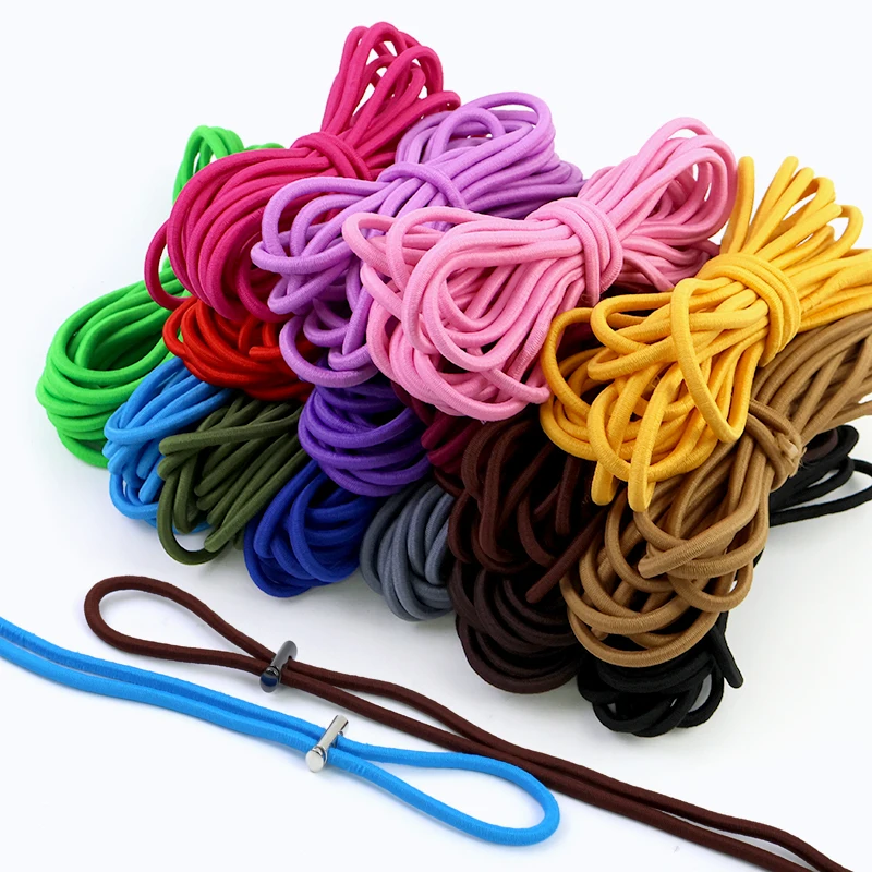 

10/20/30/40/50M 5mm Elastic Cord Clothes Sewing Belt Rubber Band for HairBand Strap Elasticity Line Shoelaces Stretch Drawstring