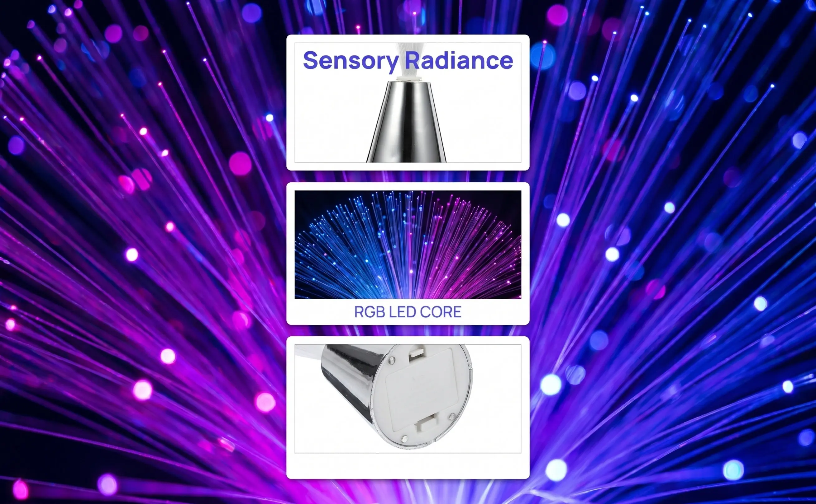 LED Fiber Optic Light Color Changing Romantic Warm Glow Decor Lamp for Home Office Bedroom Dinner Table Party Christmas Festival