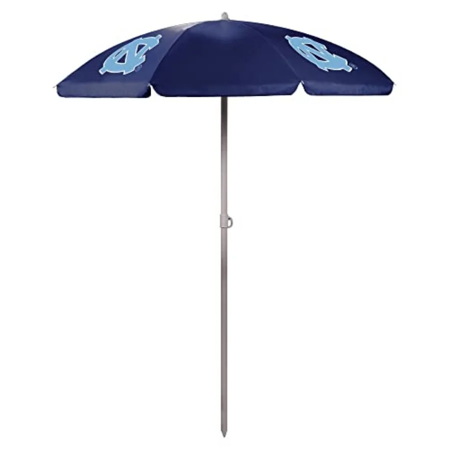 

NCAA North Carolina Tar Heels Outdoor Canopy Sunshade Beach Umbrella 5.5' - Small Patio Umbrella - Beach Chair Umbrella