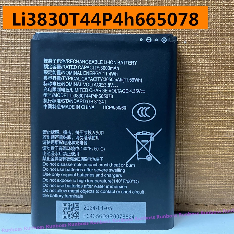 Original New Replacement Li3830T44P4h665078 Battery For ZTE U10S PRO Wifi 6G Wifi6 Portable Wireless Router Batteria Batteries