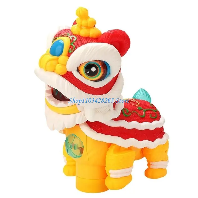 

G2TE Wagging Walking Lion Dance Electric Lion Dance Toy Lion Dance Moving Toy for Baby with Music and Lights Educational Toy
