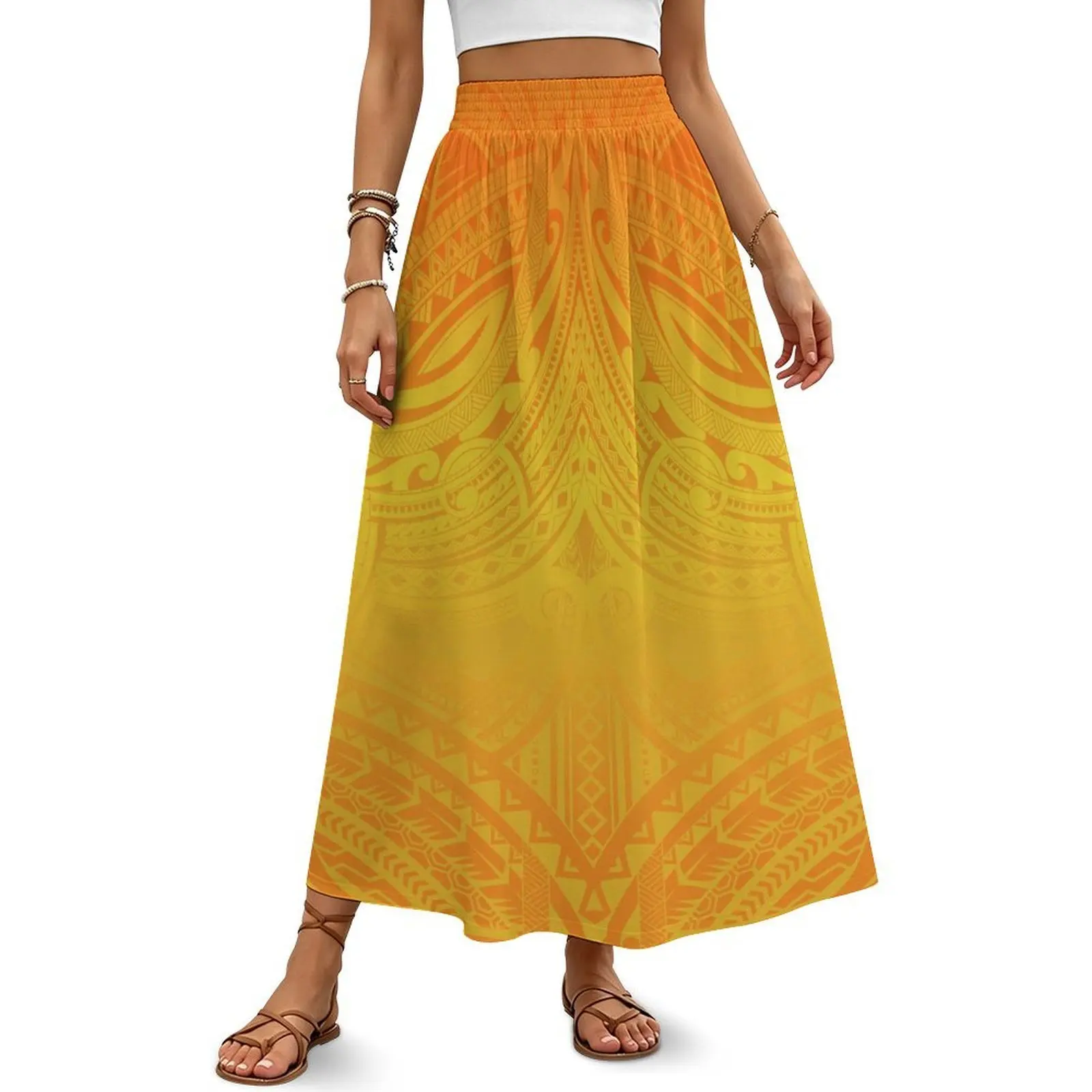 Customized Women'S Half-Length Skirt Polynesian Island Casual Shopping Half-Length Skirt Hawaiian Beach Style