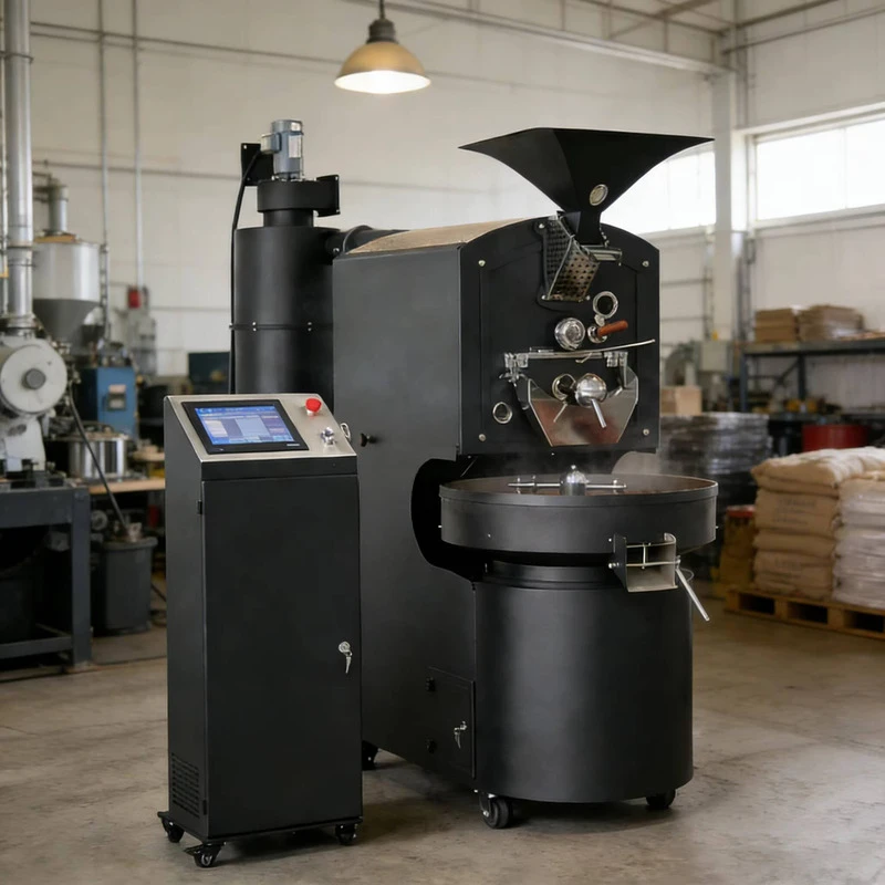 6kg 10kg 12kg 15kg Electric Industrial Coffee Bean Roaster Coffee Roaster Compartment Load 450g Simulation