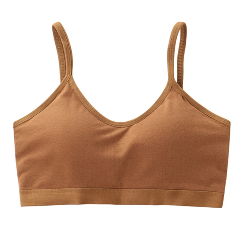 Elastic Crop Top With Cups Sports Push Up Seamless Bra Without Frame Summer Sexy Anti-Light Strap Bras With Padding Ladies