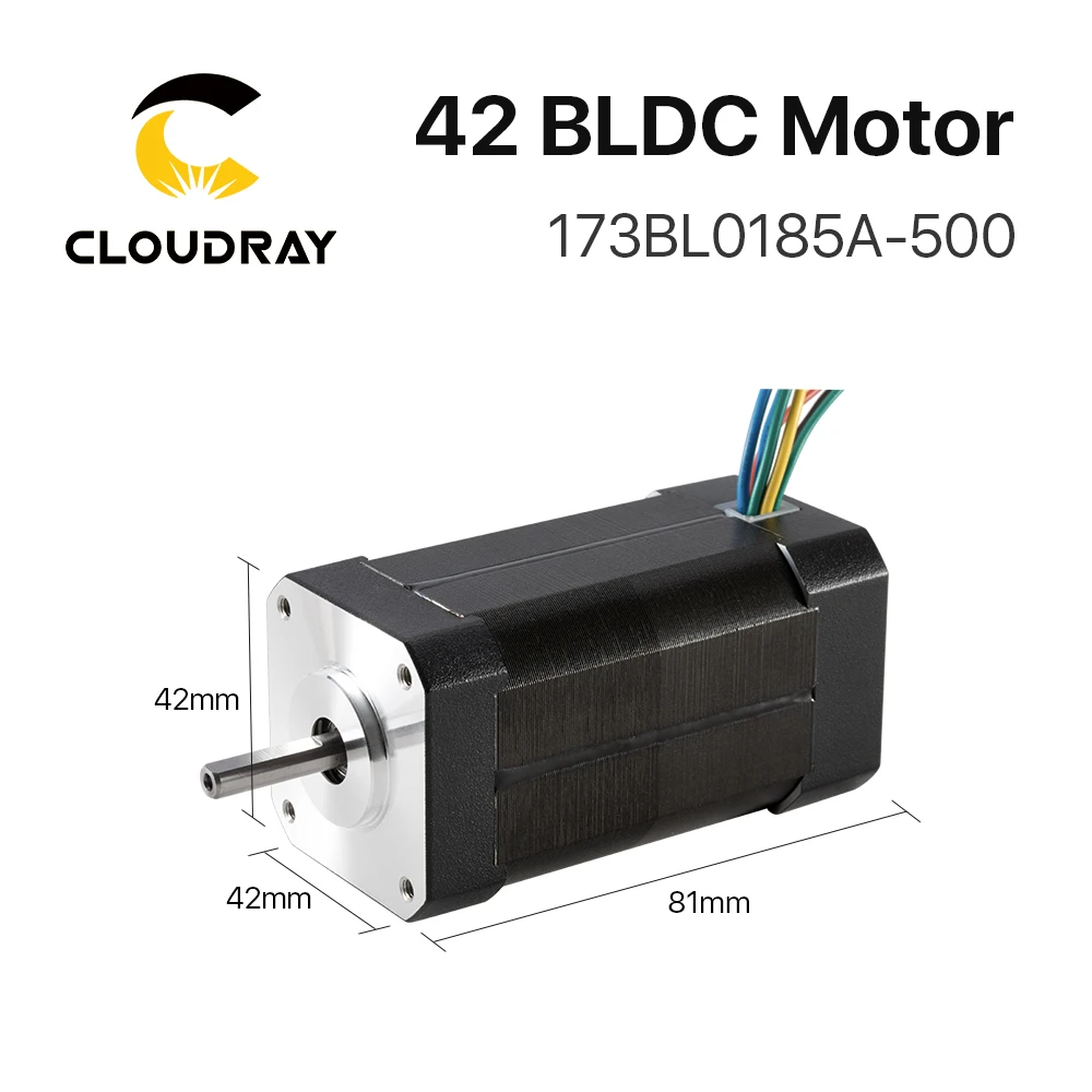 Cloudray Nema17 77.5W BLDC Motor 42mm 3-Phase 4000Rpm 24VDC Square Brushless Motor with Hall-Sensor For 3D Printer