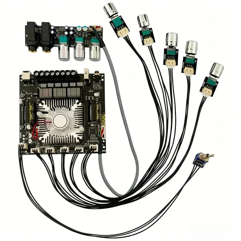 VoltSDC15-36V ZK-DAM L1 2.1 Channel Bluetooth Amplifier Board Karaoke Singing Microphone, Audio All-In-One Machine 220W X 2+350W