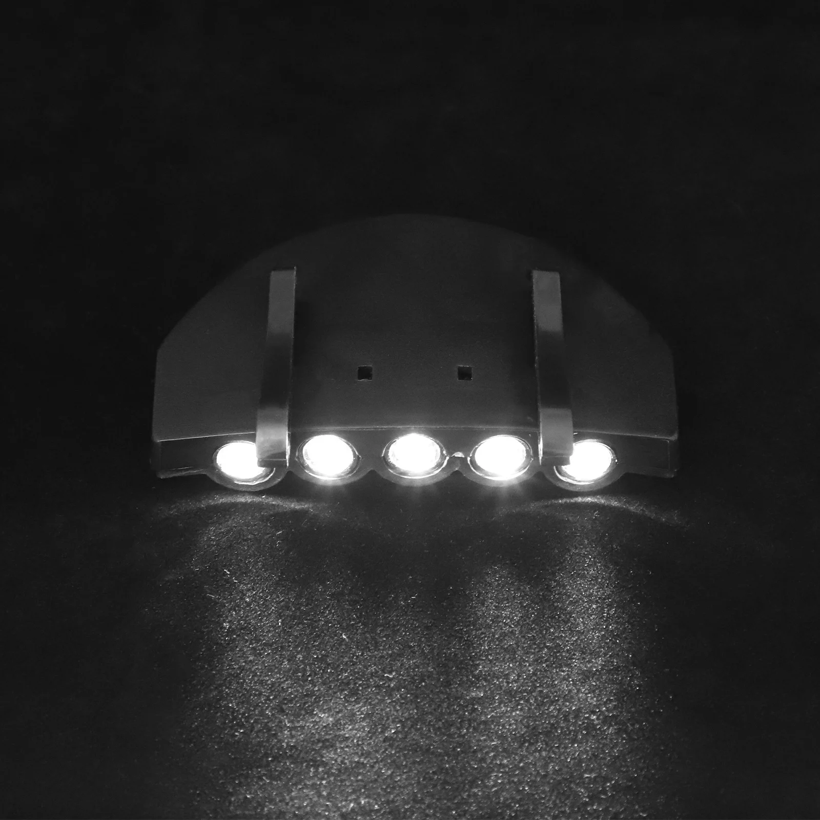 مصباح أمامي بمشبك على القبعة ليلاً لركوب الدراجات والتخييم والمشي لمسافات طويلة وصيد الأسماك والأنشطة الخارجية مصباح يدوي أسود #3