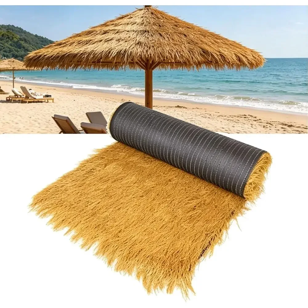 Synthetic Turf Roll, Outdoor Lawn Decoration, Ideal for Party, Beach, Patio, Pool, Garden (1M x 8M, Yellow)