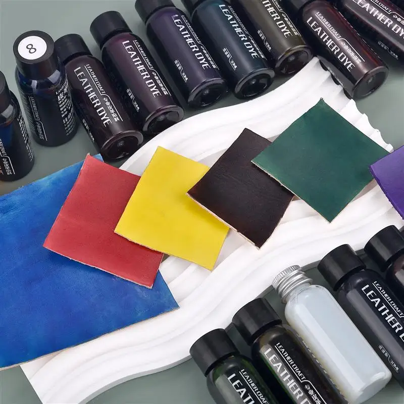 30ml Leather Edge Paint Oil Pigment Repair Dye Paint For DIY Handmade Leather Shoes Edge Dressing  Vegetable Tanning Leather Dye