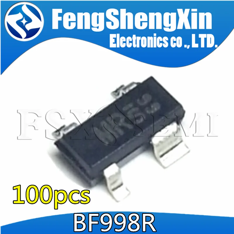 100pcs/lot  BF998R SOT-143 transistor bf998 MRS MOW MOP N_Channel MOSFET Tetrode