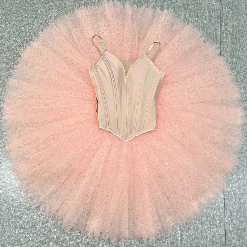 High quality ballet tutu professional white Split without decoration pancake tutu ballet classical No elasticity 11 layers 0456