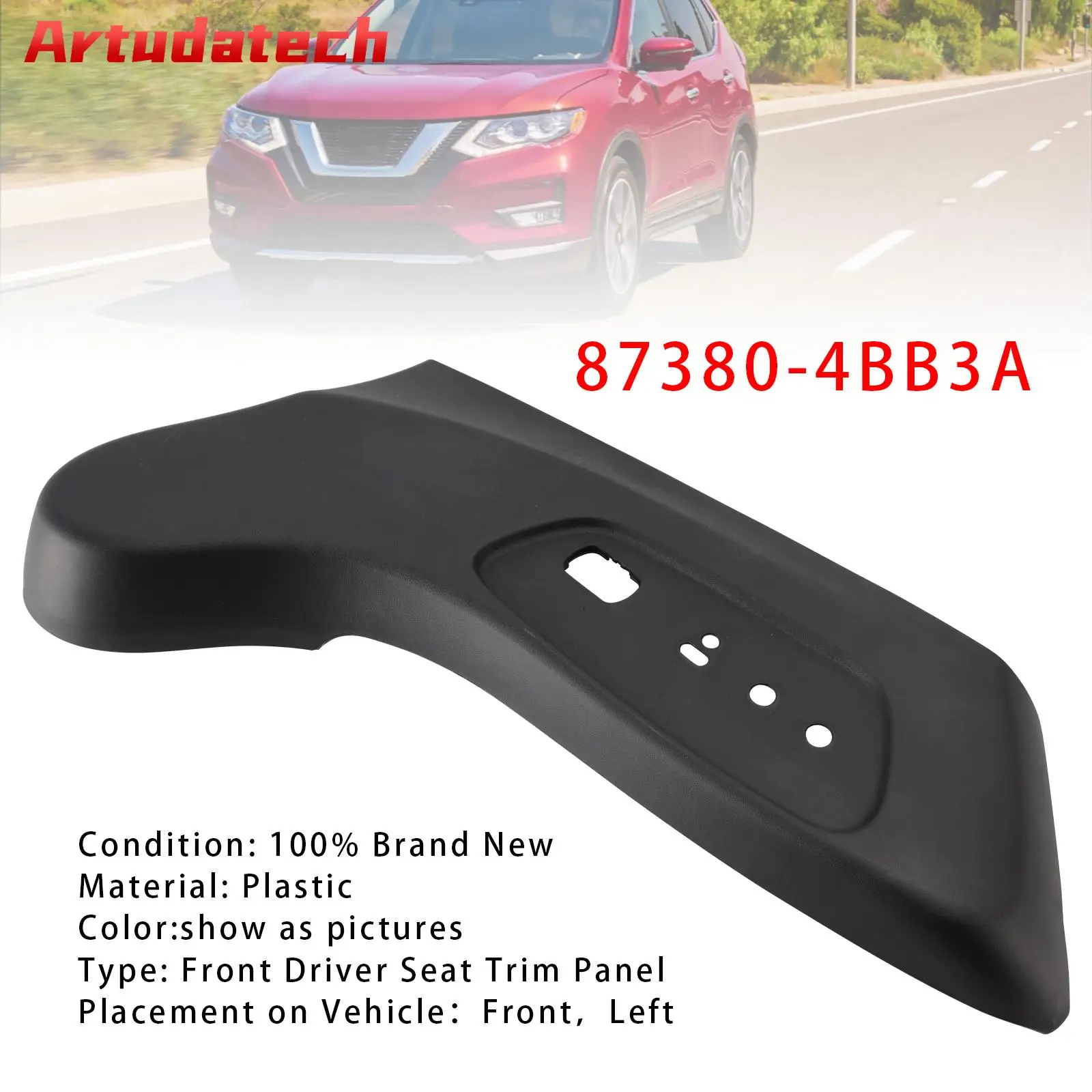 

Artudatech 87380-4BB3A Front Driver Seat Trim Panel For Nissan Rogue 2014 2015 2016 2017 2018 2019 2020 873804BB3A
