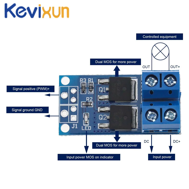 10pcs 15A 400W MOS FET Trigger Switch Drive Module PWM Regulator Control Panel for arduino DC 5V 12V 36V