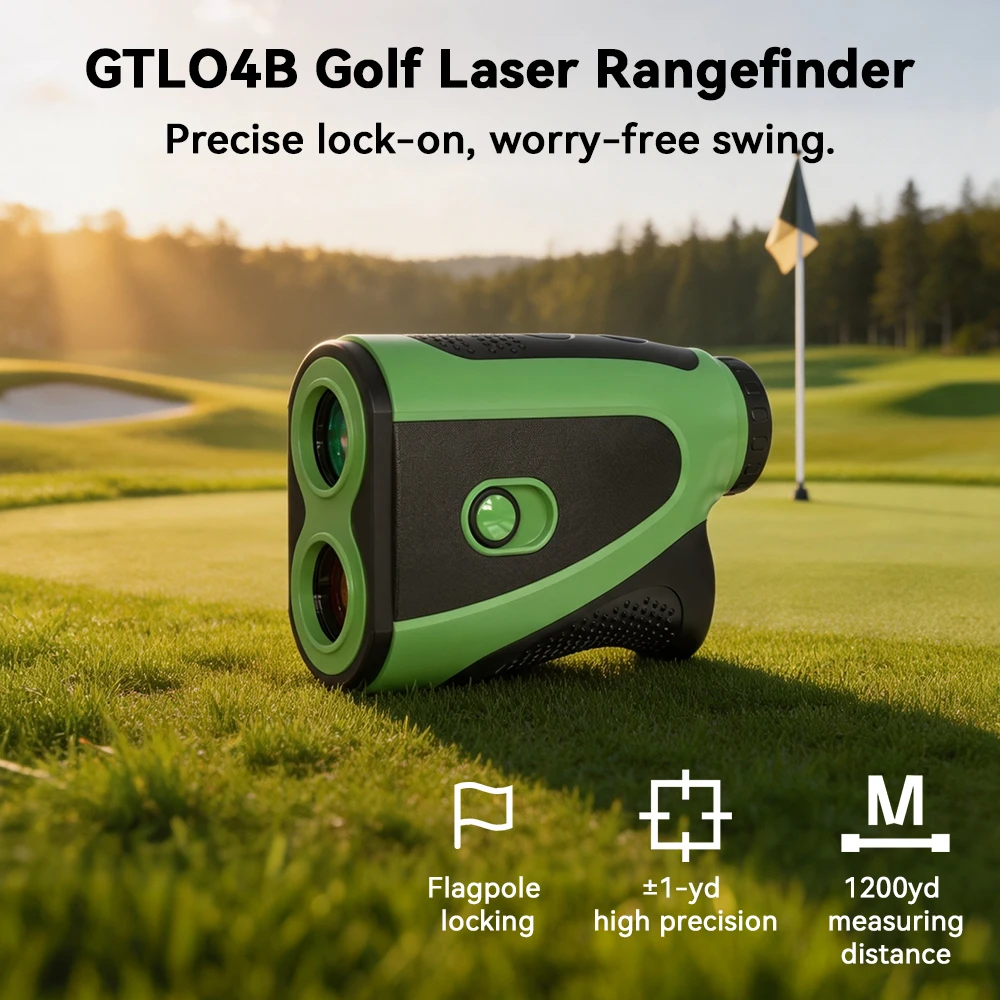 GTGUARD GTL04B Golf Laser Rangefinder Telescope 1200 Yards 7X Magnification Magnetic Pin‑Lock Slope Compensation Multiple Modes