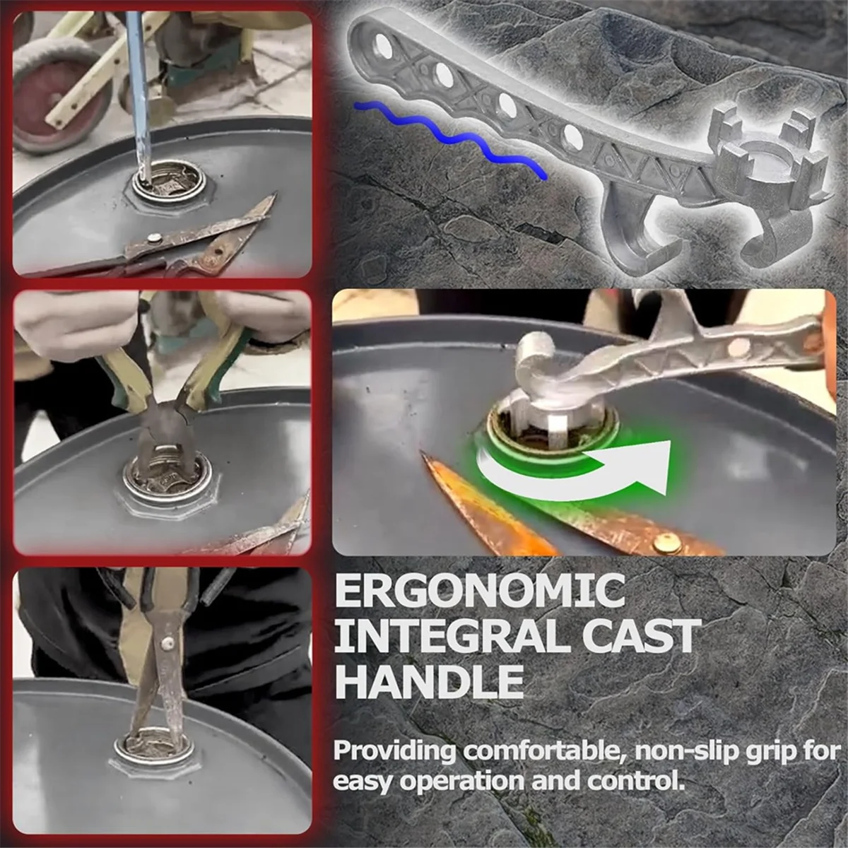

NEW_2x Алюминиевый барабанный ключ, металлический открывалка для ведра, 5 галлонов