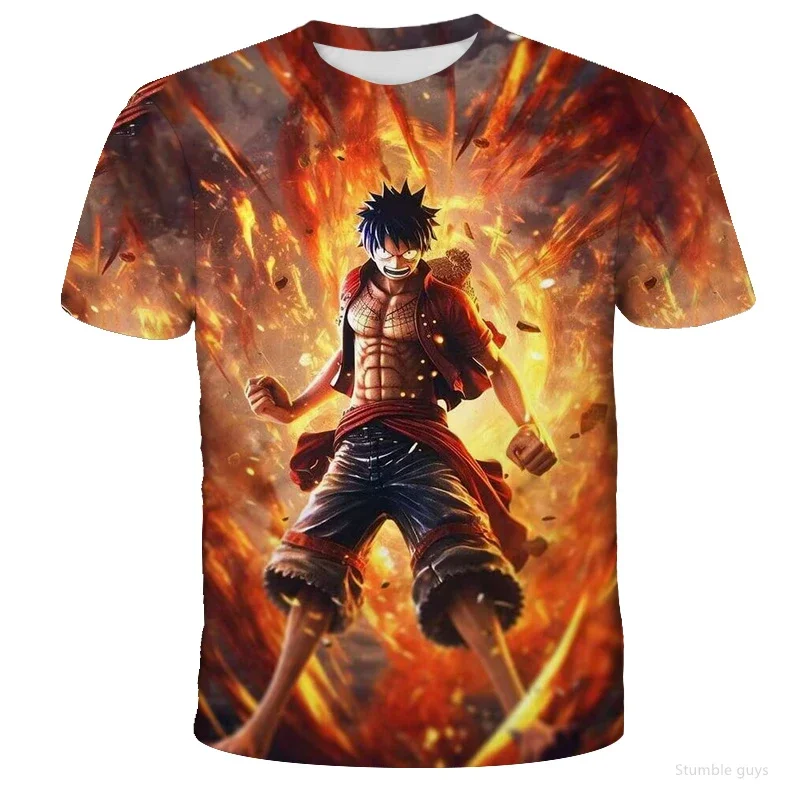 Herren One Piece Anime T-Shirt Chopper Niedliches Rentier Jersey Kurzarm Lässige Jungenkleidung Mädchen Leichte Street-Style Oberteile
