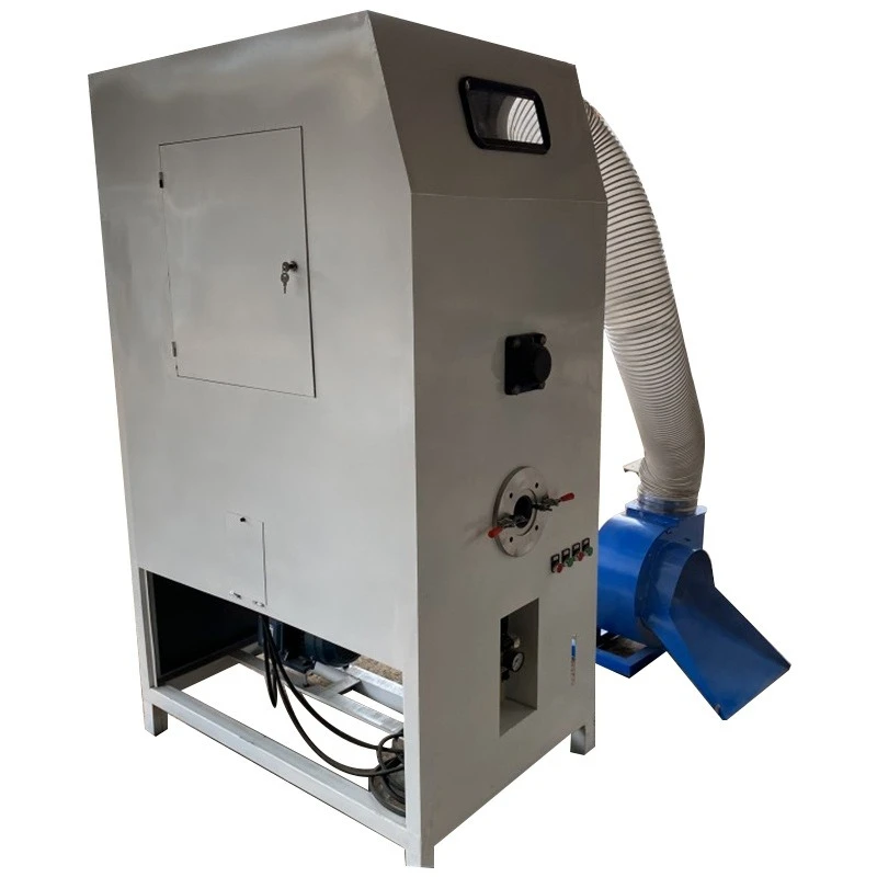 Single port self-priming plush toy filling machine
