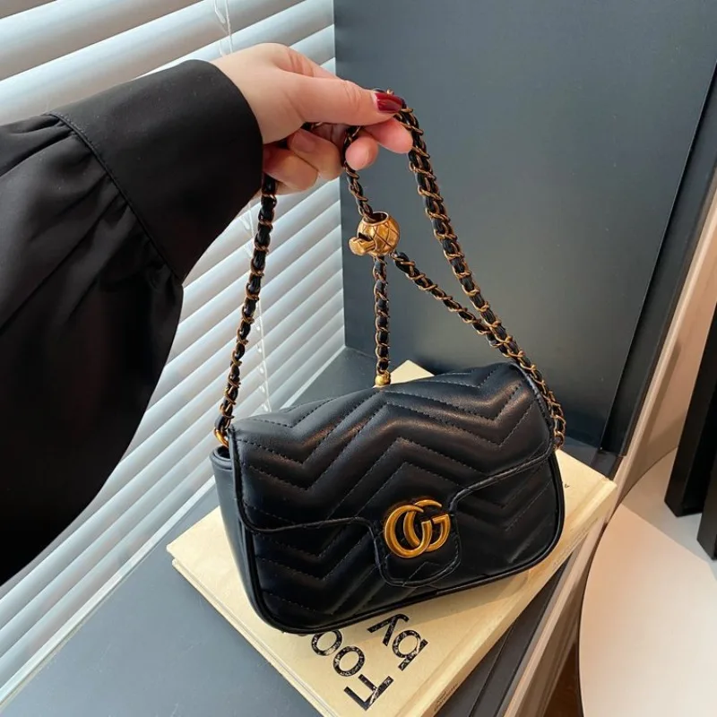 2026 Minimalist Embroidered Crossbody Purse - Premium PU Leather Shoulder Bag Slim Square Silhouette for Daily Essentials