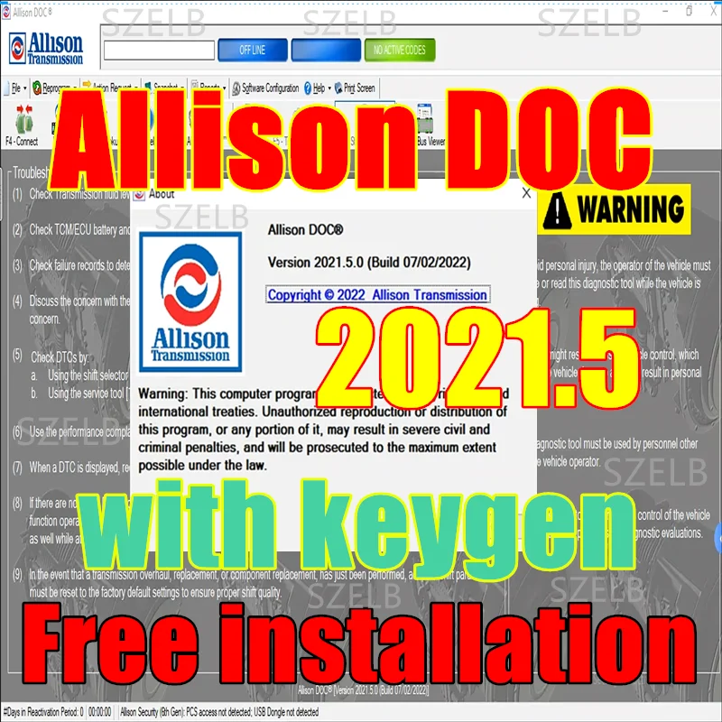 

Allison Doc v2021.5 + keygen + GEN5 Диагностика передачи программирования файлов может работать с NEXIQ + Бесплатная установка