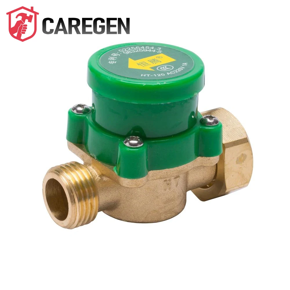 HT120 Thread G1 To G1/2 Full Copper Water Pump Flow Sensor Electronic Genuine Automatic Piezo Switch Control Assembly Valve 120W