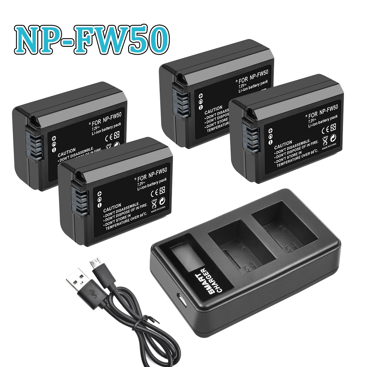 1600mAh NP-FW50 NP FW50 bateria podwójna ładowarka USB LED do Sony A6000 A6400 A6300 A6500 A7 A7II A7RII A7SII A7SII A7S A7S2 A7R