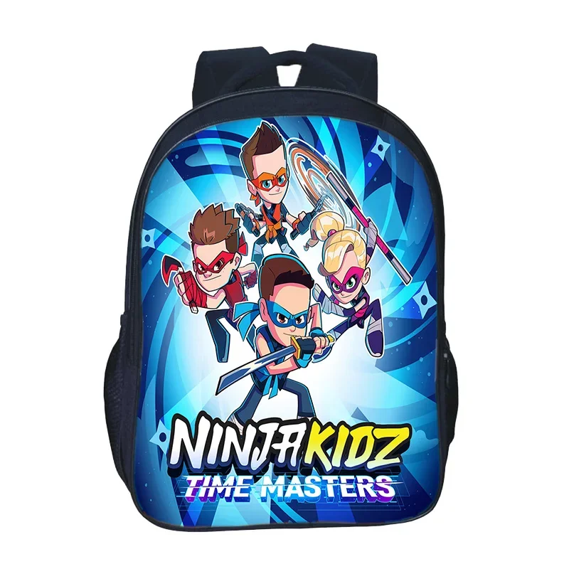 

NINJA KIDZ Student Cartoon 3D Print Backpack Boy Girl Casual Double Schoolbag Polyester Waterproof Knapsack DIY Custom Backpacks