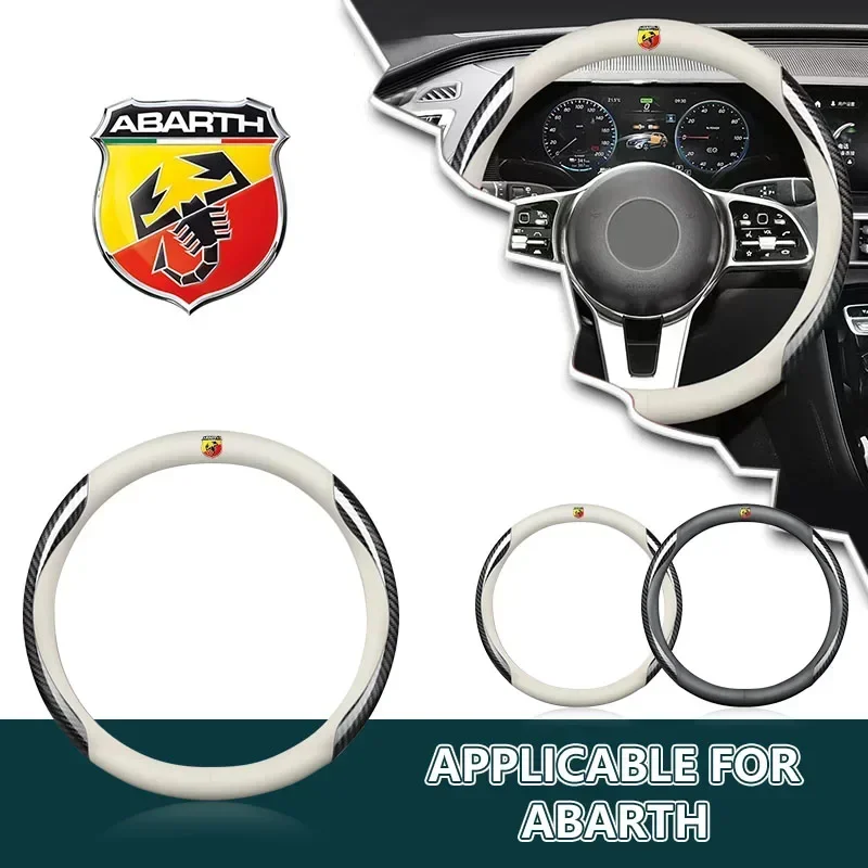 

New Universal Car Steering Wheel Covers Interior Anti-Slip For Abbas Abarth Punto 124/125/500 Stilo Ducato Car Accessories