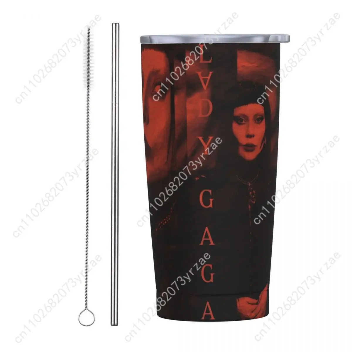 

Lady Gaga Stainless Steel Tumbler Keep Heat Cold and Hot Car Mugs Travelist Custom Water Bottle Custom Driving Car Mugs