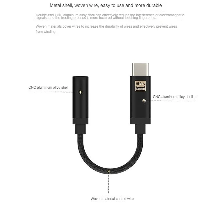 ЦАП-усилитель для наушников MEIZU PANDAER, переходник с TYPE C на 3,5 мм, Портативный Hi-Fi-усилитель для наушников с низкой задержкой, Hi-Res