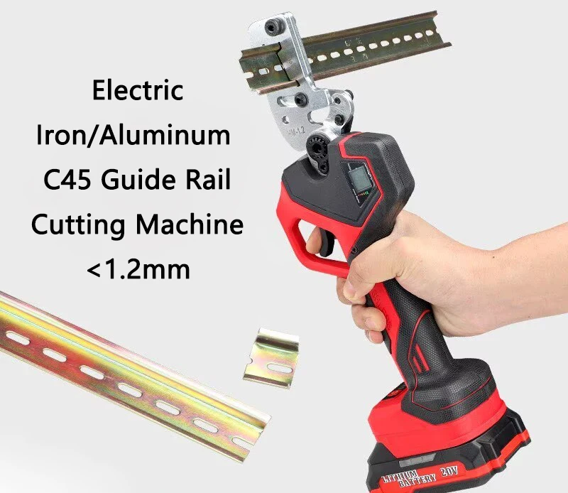 Electric Guide Rail Cutting Machine HM-1.2 Guide Track Cutting Scissors Aluminum/Iron C45 Guide Rail Cutting Machine