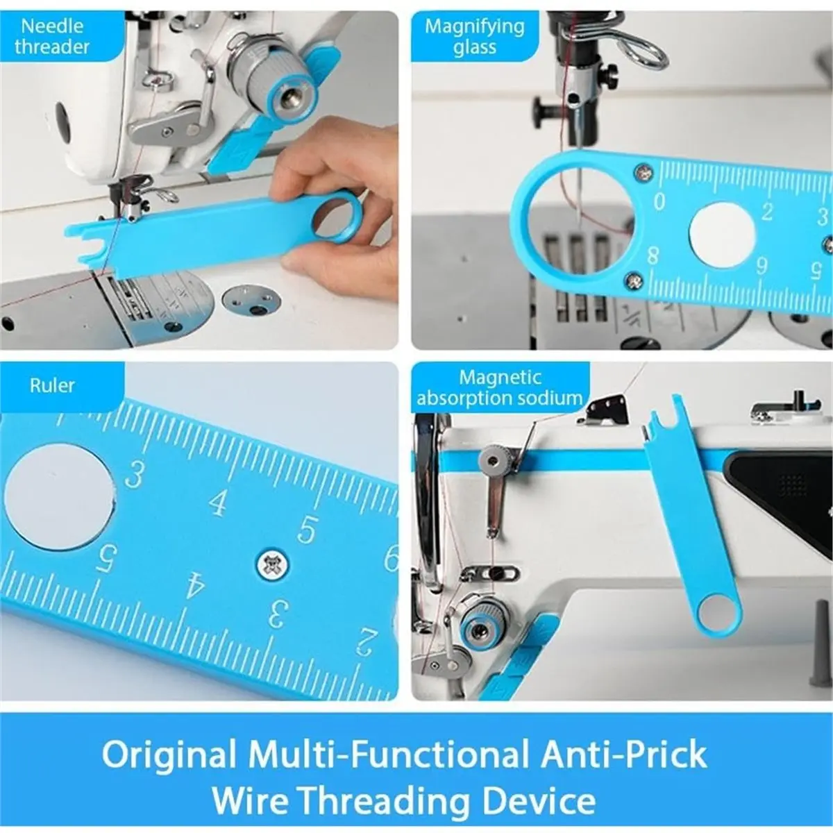 Automatic Sewing Machine Needle Threader, Quick Threading Device for Sewing Machine, Multifunctional Threading Tool