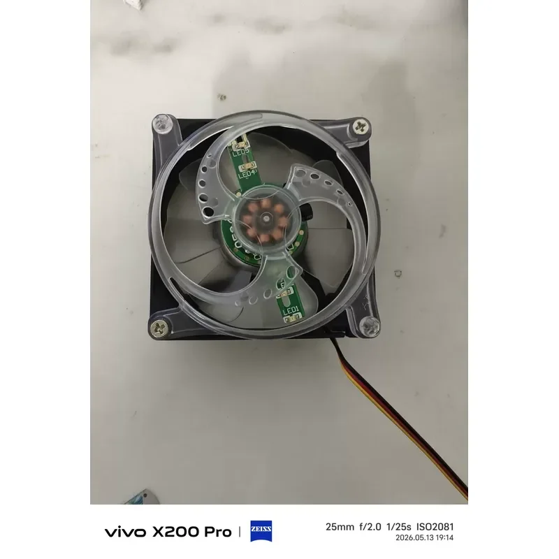 for Taiwan Bailui Rare Digital Display Fan Out of Print 8cm with Temperature Display