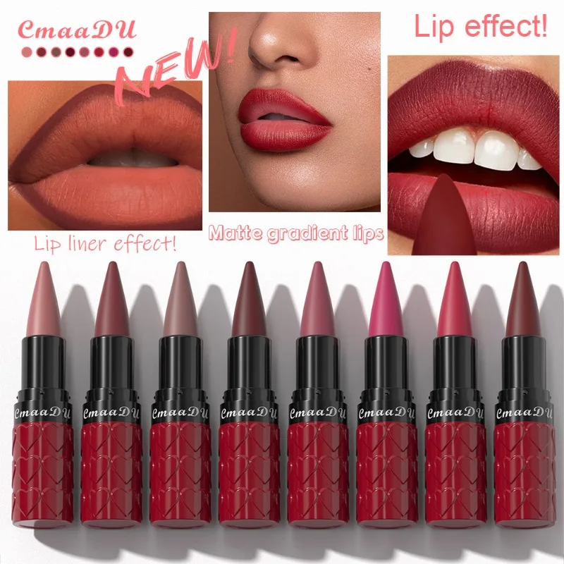 

Dark Matte Texture 8 Colors Lipstick Velvet Smooth Nude Lip Gloss Waterproof Long Lasting Non-Stick Cup Easy To Color Lip Makeup