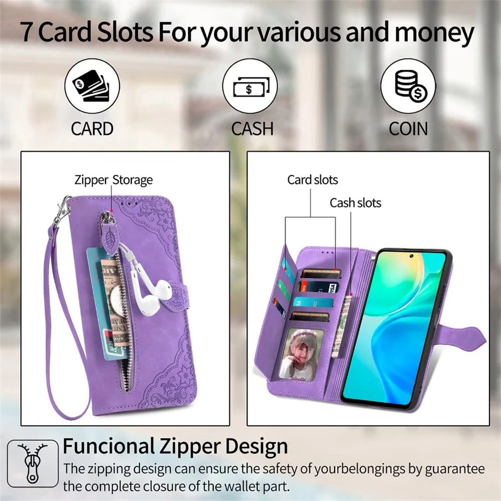 حافظة هاتف لشارب باسيو Active3 Aquos R9 Sense9 Pro Wish 4 SH-52E 51E غابة سستة محفظة جلدية غريبة حالات غطاء الوجه #5