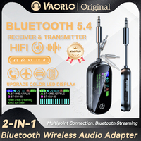 2 In 1 Bluetooth 5.4 Transmitter Receiver Stereo 3.5mm AUX Airplane Audio Wireless Adapter Mic for TV PC Headphone Car Aircraft