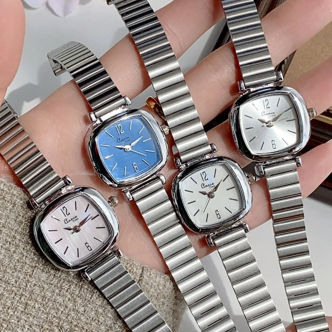 ساعات سيدات الأعمال أزياء أنيقة فضية ووتش للنساء حزام الصلب الأصلي بسيط كوارتز ساعة اليد السيدات reloj