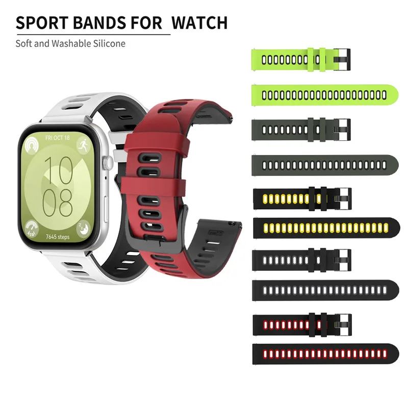 

Sports Silicone Strap Waterproof Band For Huawei Watch Fi t/ Fit2 / Fit3 / Fit New / Fit SE / Fit 2 3 Special Edition