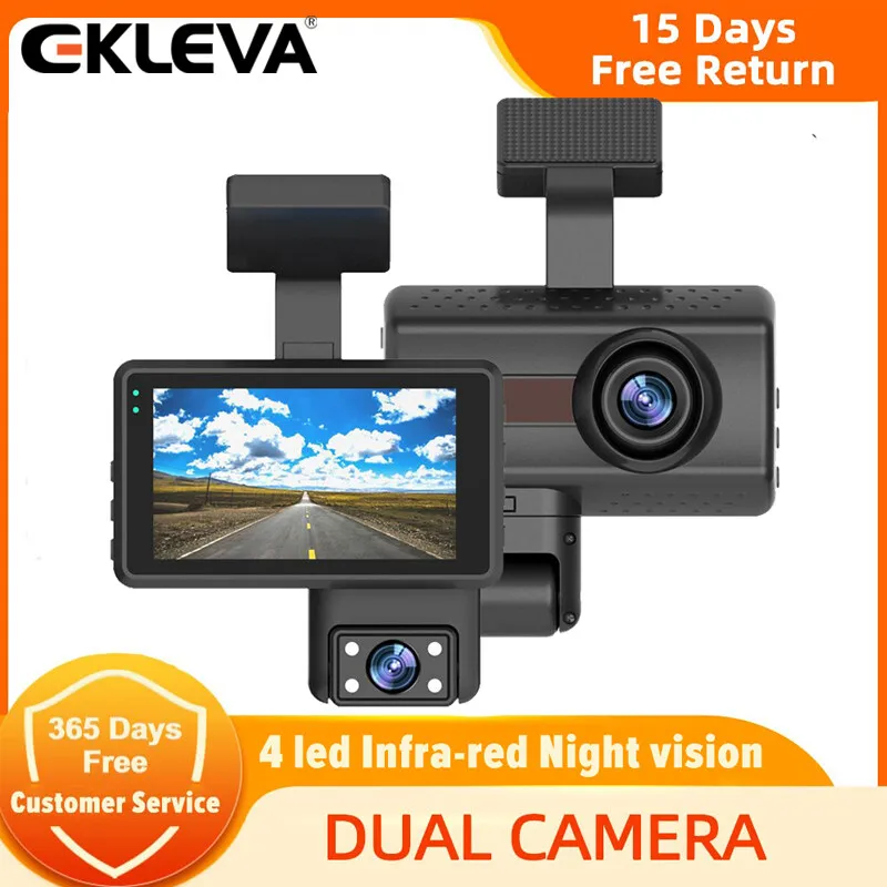 

HD 1080P Dash Cam Dual Lens 3 Inch Cycle Recording Car DVR Camera Driving Recorder 24Hr Parking DVR Night Vision Dish Camera