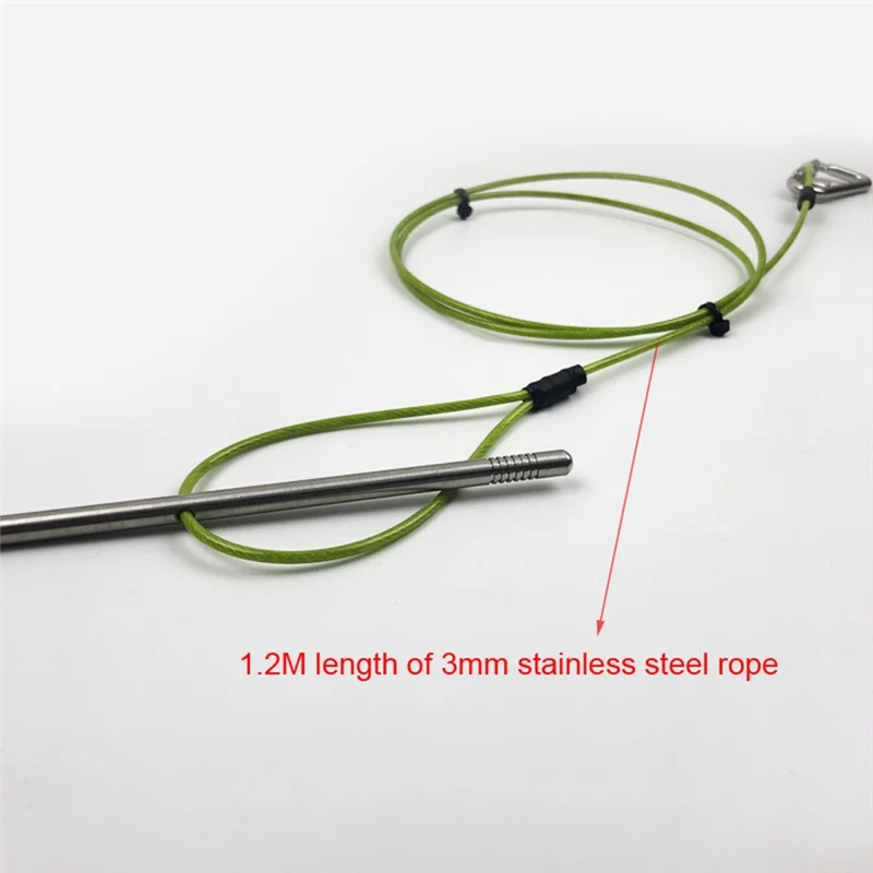 

A89E-Spearfishing Fish Stringer For Handspear Speargun Live Fish 304 Stainless Steel Fish Needle Hook
