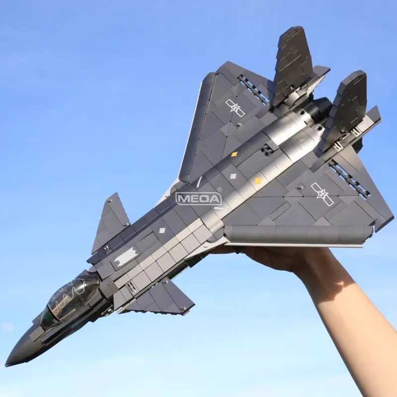 

Chengdu J-20 Fighter Jet Building Block Set DIY Стелс-самолет Кирпичи Игрушки Самосборная военная модель самолета для детей Подарок ﻿