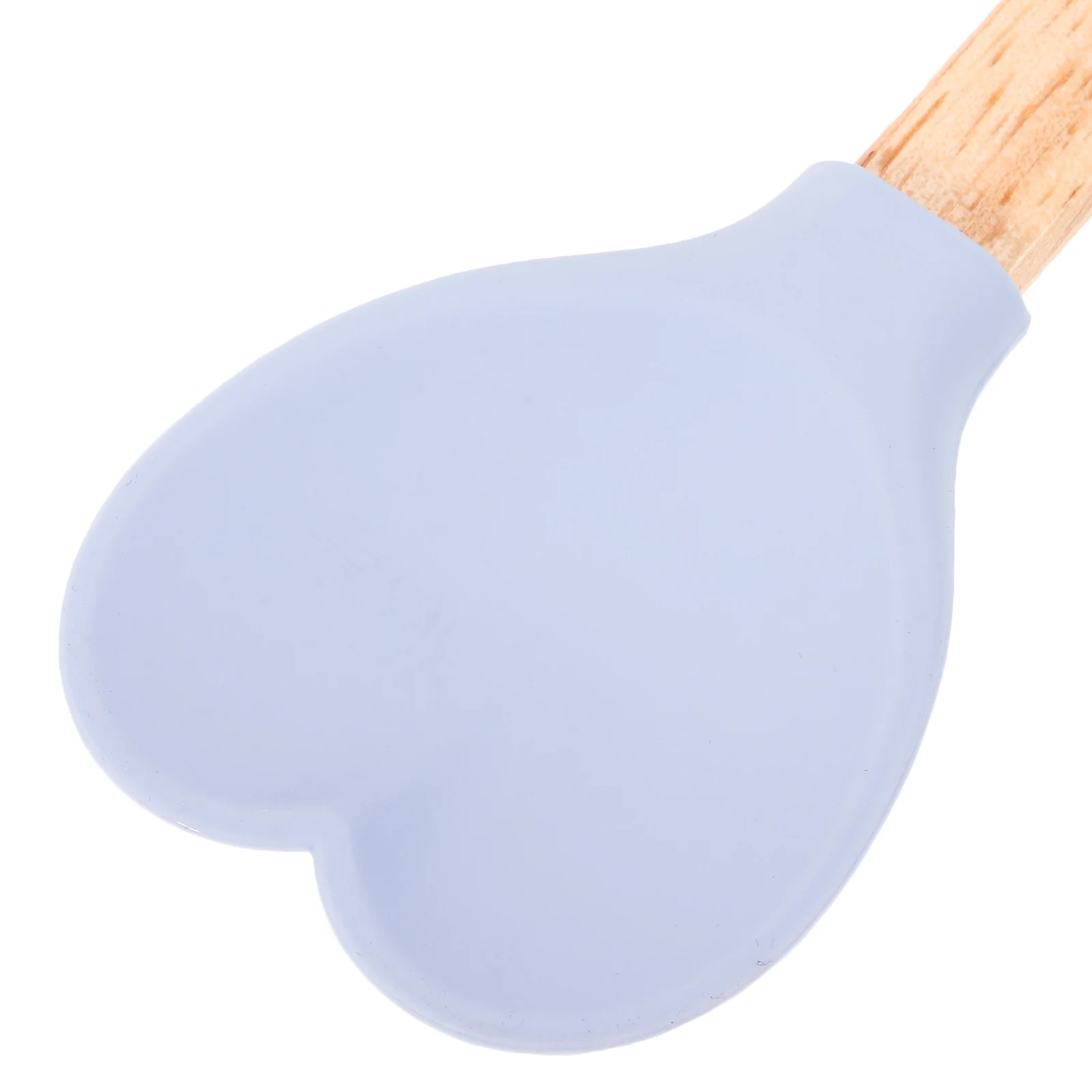 

4pcs Heart Shaped Silicone Spoons Kitchen Mixing Spoons For Salad Cooking Soup Long Handle Non-Stick Lightweight Kitchen