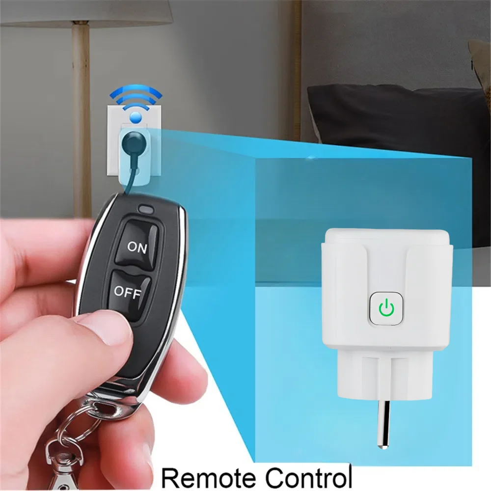 Wireless Smart Remote Control Socket Switch 220V 4000W 15A EU FR Universal Plug Remote ON OFF Electrical Outlets for Lighting