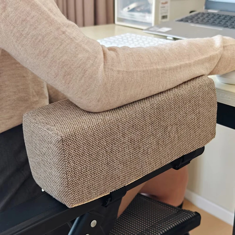 

Cotton Linen Office Game Chair Armrest Pad Elbow Pillow Comfortable Support Cushion PU Foam Inner Core Sofa Chair Armrest Pads