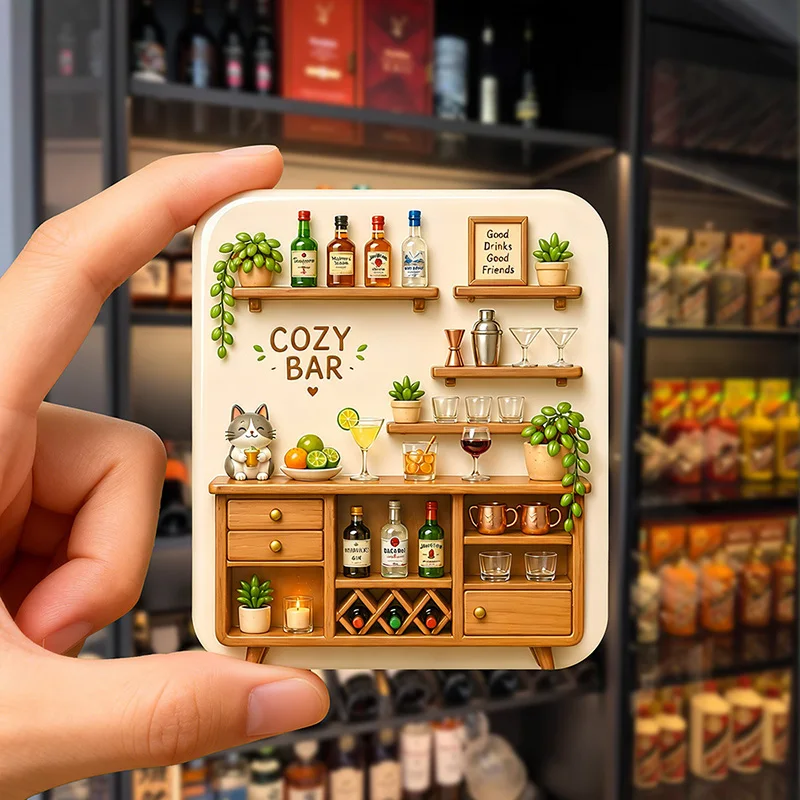 Cat Playground Fridge Magnet - Joyful 3D Pet Souvenir Unique Animal-themed Gift for Travel & Kids Room Decor