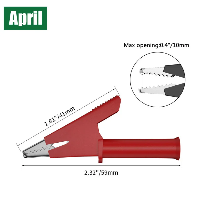 5 stks Alligator Clip naar Alligator Clip Multimeter Test Lead Kabel Lijn Jumper Draad 100 cm Elektrische Test tools