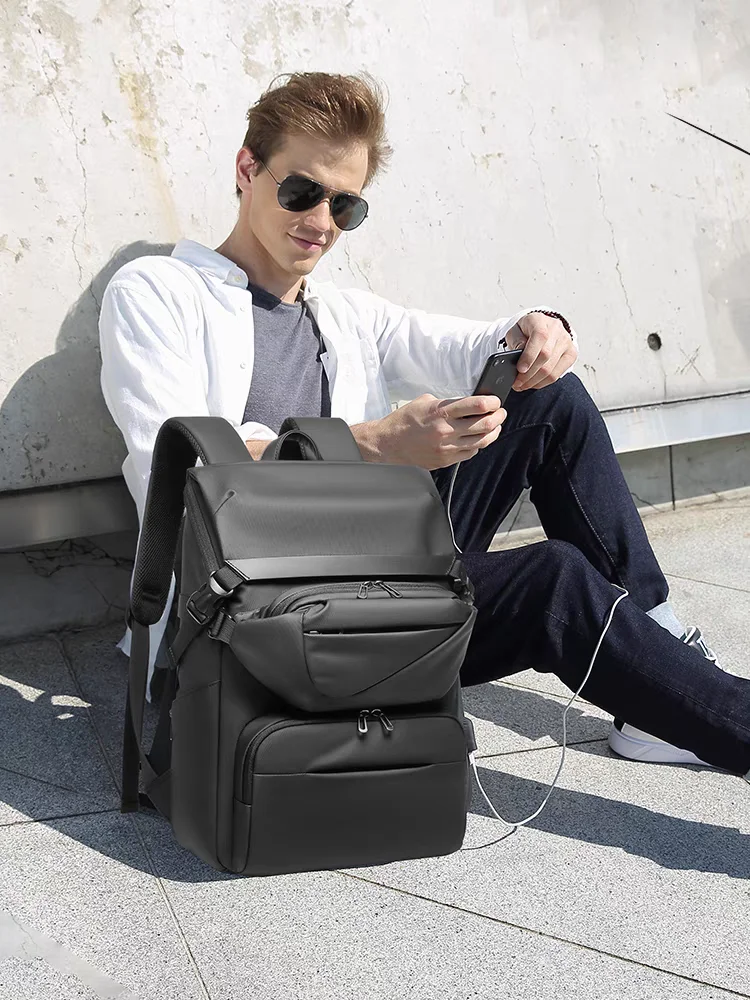 Swiss Business Detachable backpack Chest Bag Waterproof Computer Backpack for Travel Urban Men Crossbody Bag Mochilas Masculino