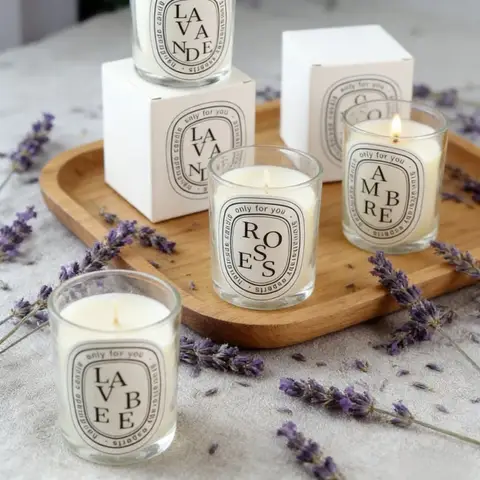 Romantik Şeffaf Kokulu Mum Işığı Hediyesi Kokulu Aromatik Mumlar Misafir Hediyesi Mumlar Düğün Mumları Mum Kavanozu