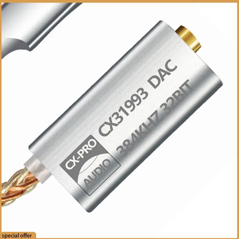 A68Z CX31993 Hifi DAC Headphone Amplifiers Audio Decoding AMP Adapter Sound Card Digital Decoder 32Bits/384Khz For Iphone IOS