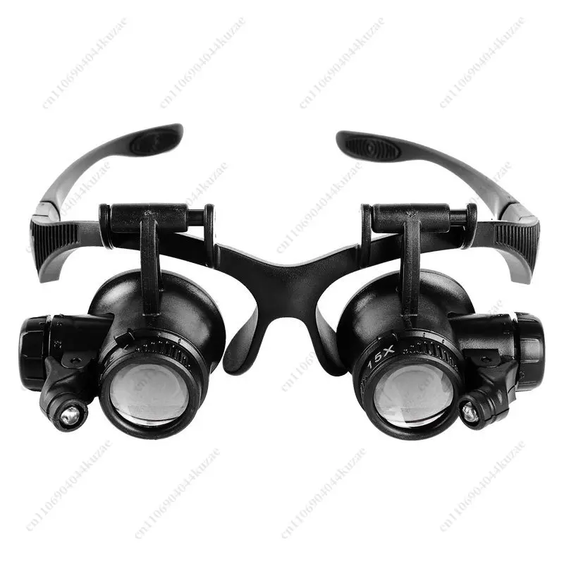 Head‑Mounted Magnifier with LED Light, High‑Definition Repair Tool for Watch & Clock