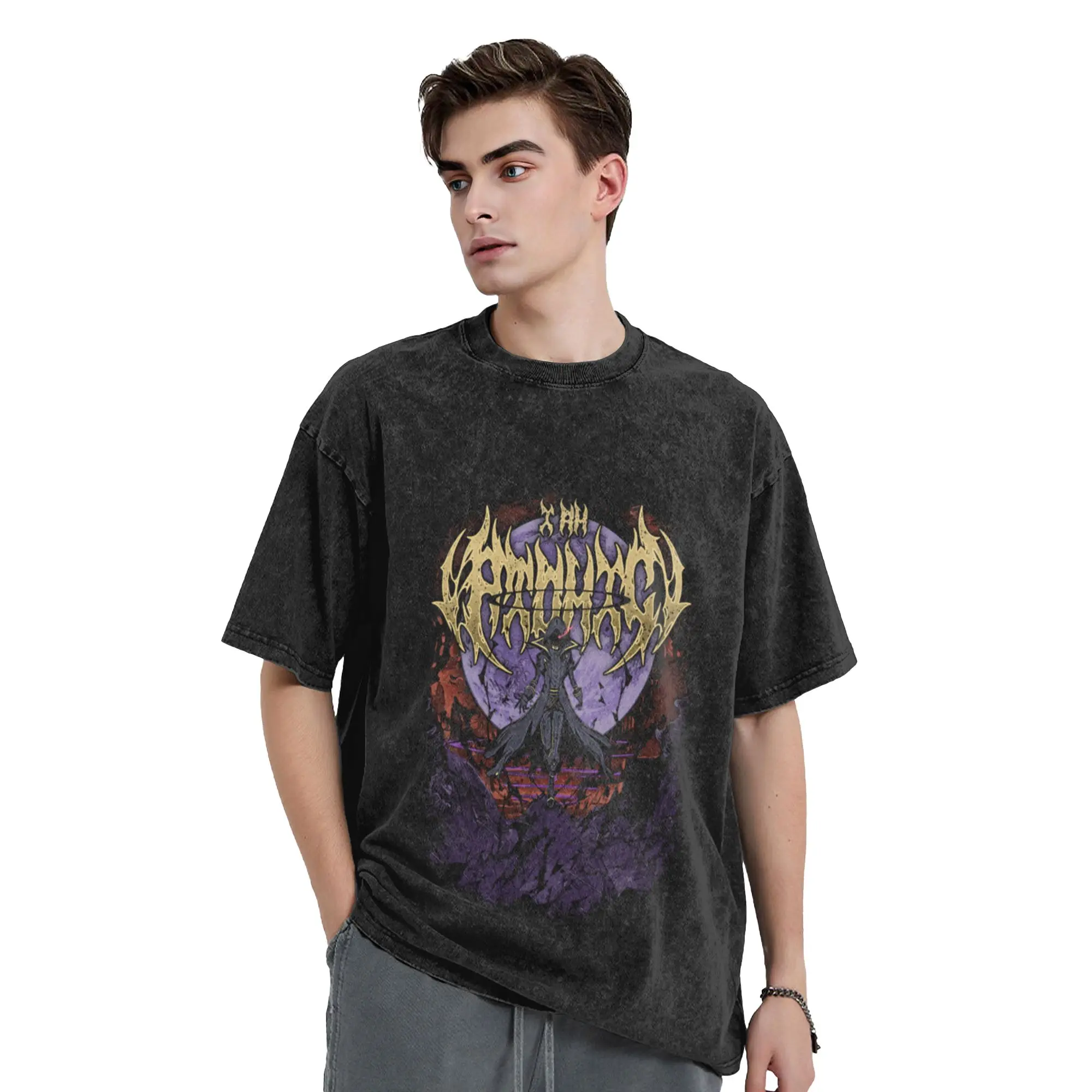 Shadow King Garden Heavy Metal Art Unique Chic A Washed T Shirt Men's Women's Oversized Cotton Tees Tops